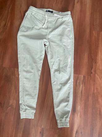 Zara teplakove nohavice krémové, zara,m