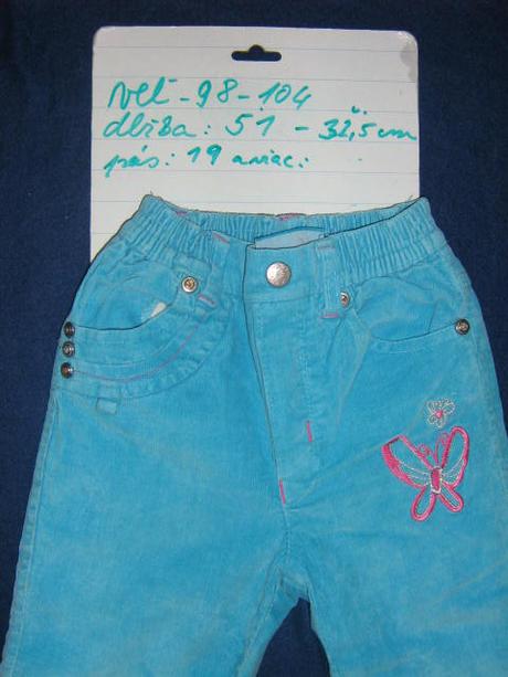 Mencestrove zateplene nohavice, 98