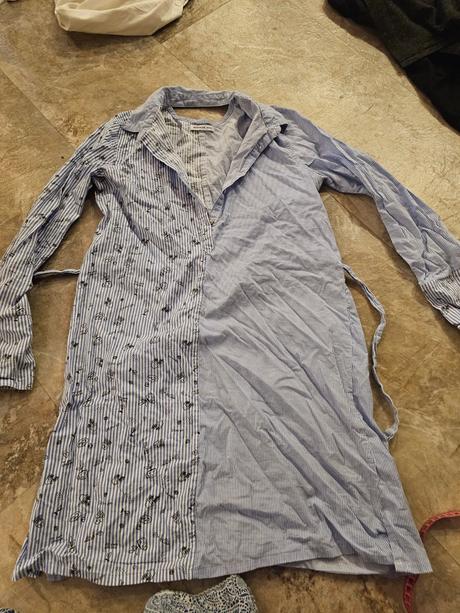 Šaty košeľove pásikavé modré 164, reserved,164