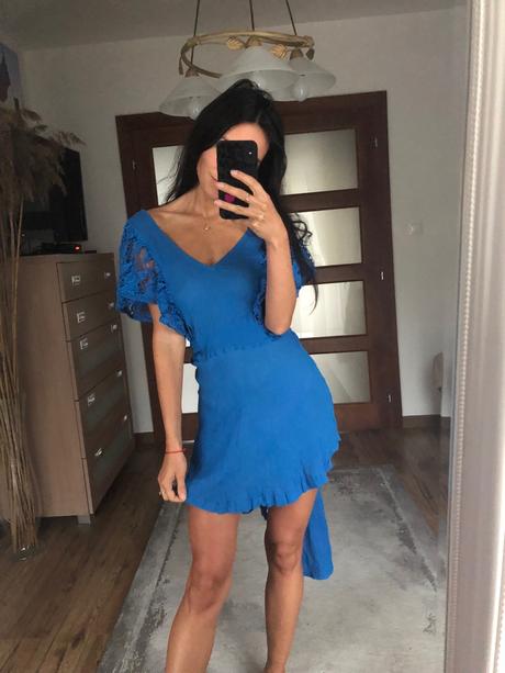 Modré šaty talianskej značky, xs