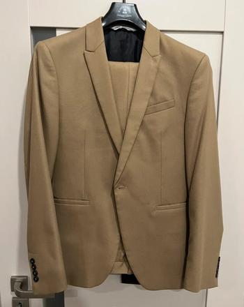 Hnedý pánský oblek zara, 52