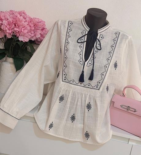 Elegantná biela blúzka zara s výšivkou, zara,s