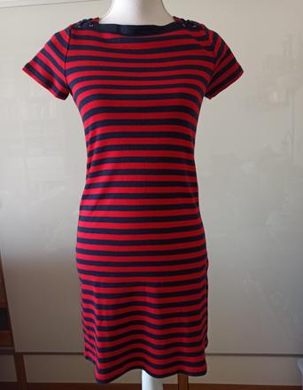 Červené bavlnené šaty chaps, xs