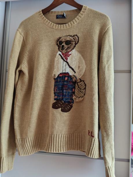 Ralph lauren bear originál luxusný sveter l, ralph lauren,l