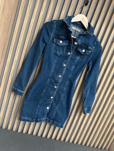 Riflové šaty denim, denim,xs