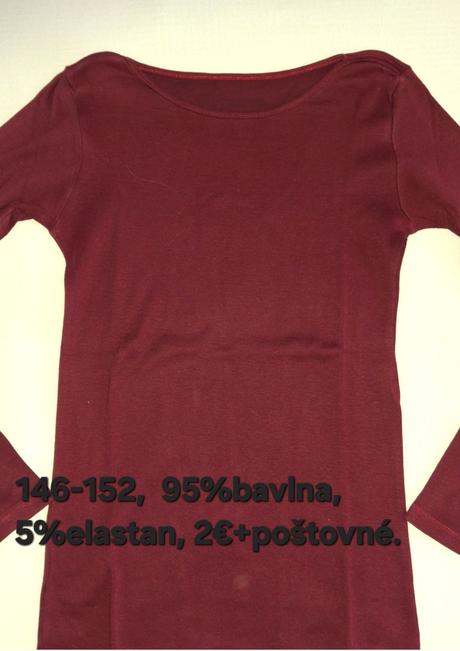 Dievčenské tričká s dlhým rukávom, rôzne., 164