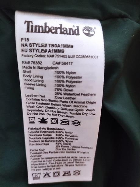 Páperka timberland, timberland,xxl