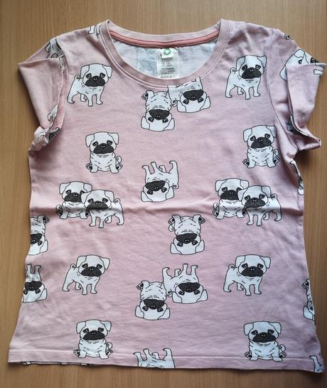 Svetloružová pyžama so psíkmi, lindex,128