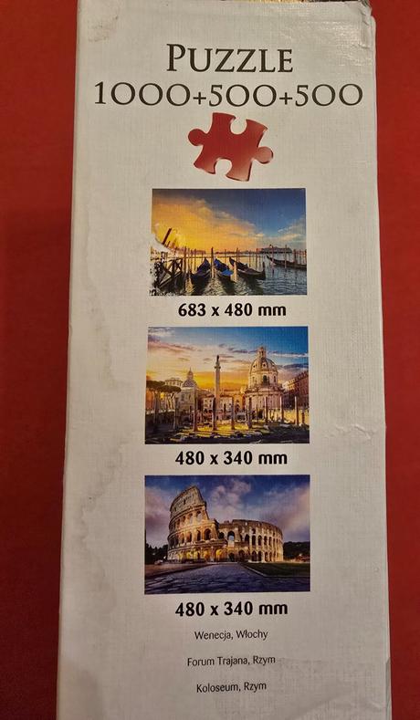 Puzzle 3 v 1 taliansko 1x1000 a 2x500,