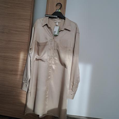 Elegantné košeľové šaty m/l, h&m,m