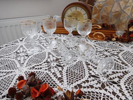 Poháriky likérové na stopke 6 kusov, 