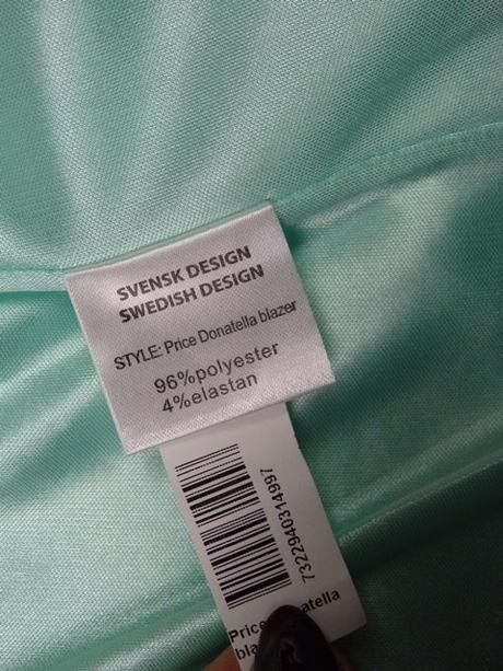 Kvalitné bledozelené sako, s