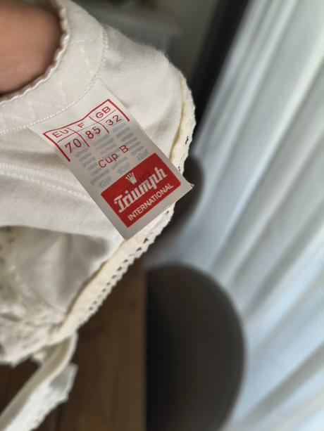 Triumph krémová mäkká bavlnená podprsenka 70/b, triumph,70b