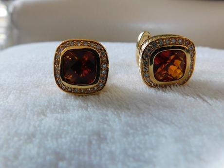 Manzetove gombiky s jantarom, 