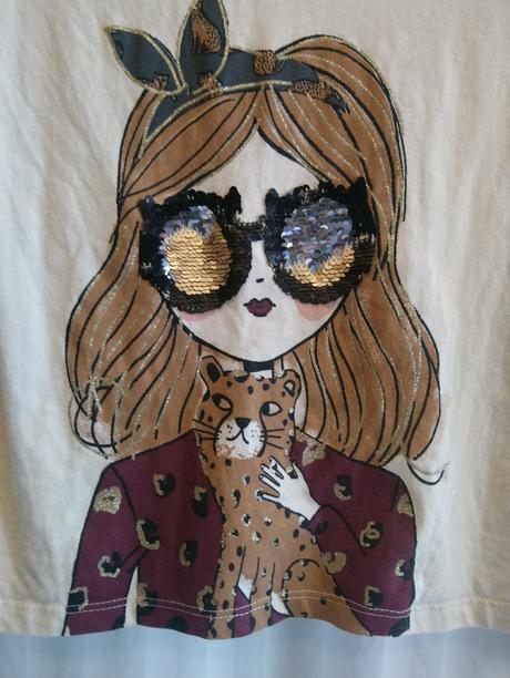 Krémové tričko s motívom, palomino, 134-140 cm, palomino,140