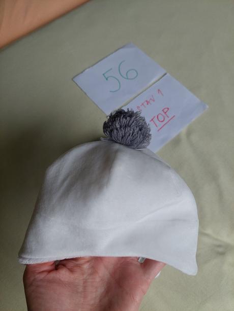 Teplá čiapka s rukavičkami pre novorodenca, 56