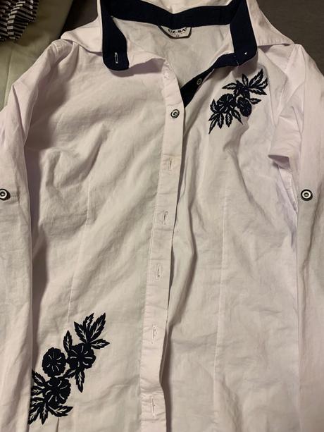 Biela kosela so vzorom, xl