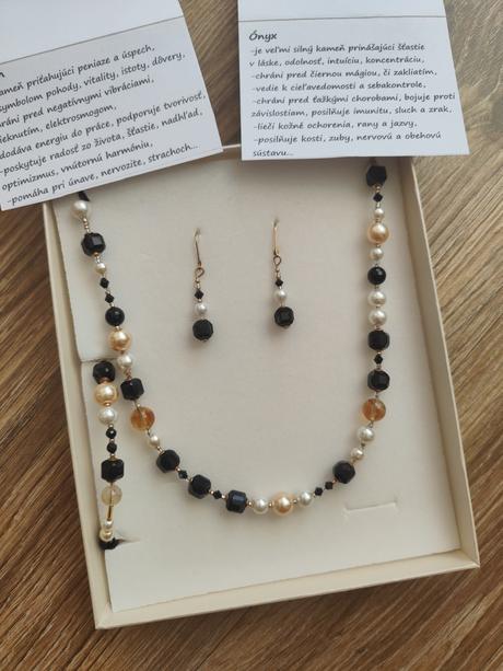 Set achát citrín ónyx,