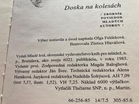 Doska na kolesách-prvé vyd.1985,