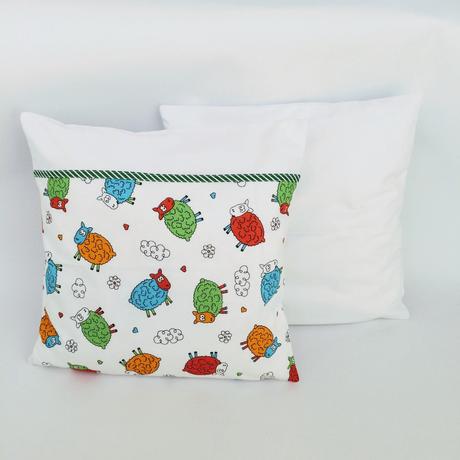 Detské bavlnené obliečky na vankúše s ovečkami, šírka (cm): 40,dĺžka (cm): 40