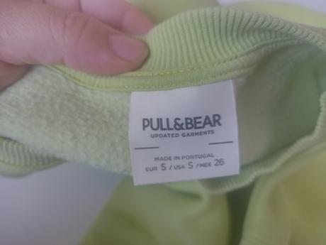 Neon lime mikina, pull&bear,s