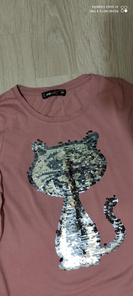 Tričko s mačkou, fishbone,xs