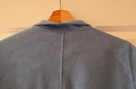 Bledomodrý vlnený kabát, zara, xs/34, zara,xs