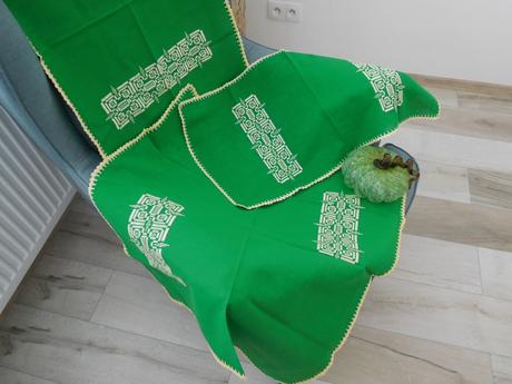 Set obrusov zelená, 