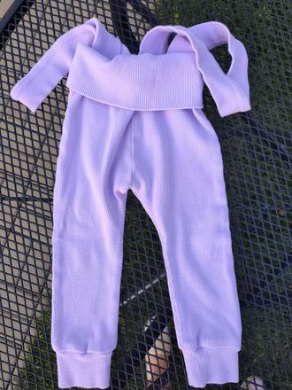 Fialkové legíny na traky handmade, 86