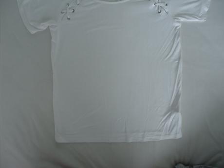 Biele letné tričko so šnurovaním, f&f,s