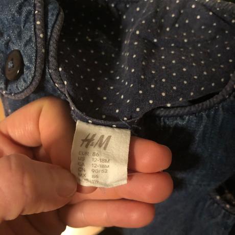 Riflove saty na gombiky, h&m,86