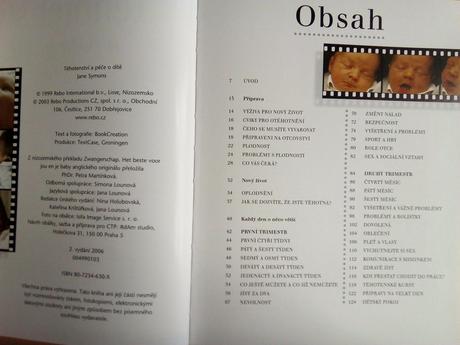 Tehotenstvi a pece o dite, jane symons,