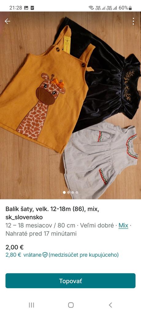 Balík oblečenia velk. 12-18m 86, 86–98