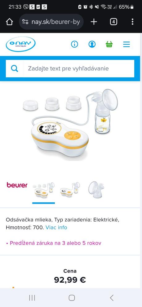 Beurer babycare odsavacka, 