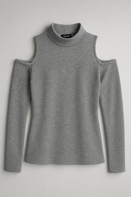 Trblietavý rolák s odhalenými ramenami, xs