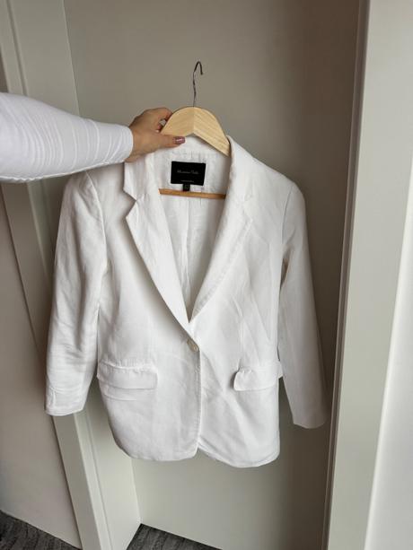 Massimo dutti sako biele ľan, s