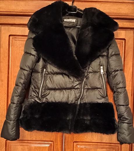 Krásna teplá bunda s kožušinou, m