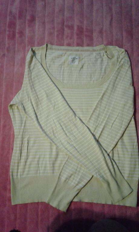 Zlty sveter s okrúhlym výstrihom, h&m,xl