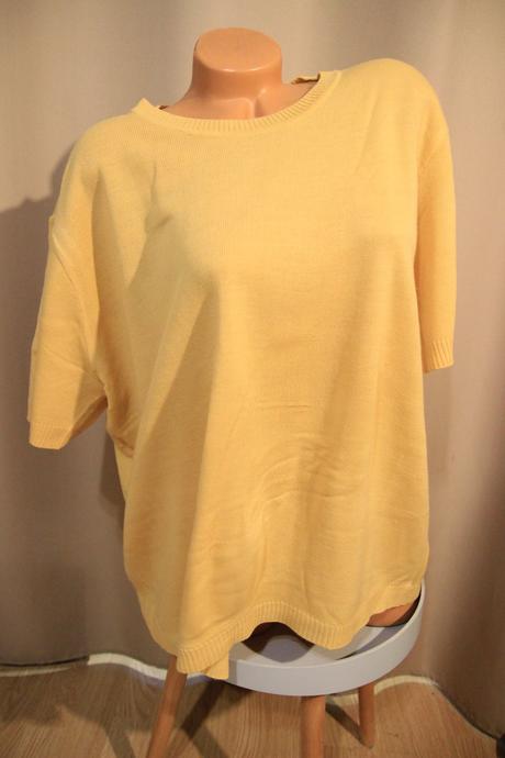 Žltý pletený top, xxl, xxl