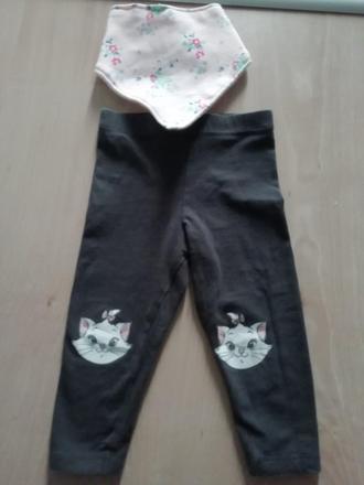 Legínky a šatka, šálik 68/74, 68