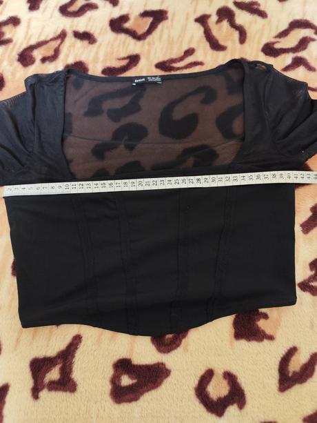 Elegantný čierny top bershka vel.s, ako nove, bershka,s