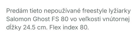 Freestyle lyžiarky salomon ghost fs 80 24.5,, salomon,38
