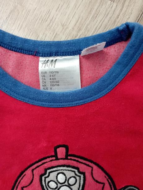 Velurová mikina, pulóver, h&m,110