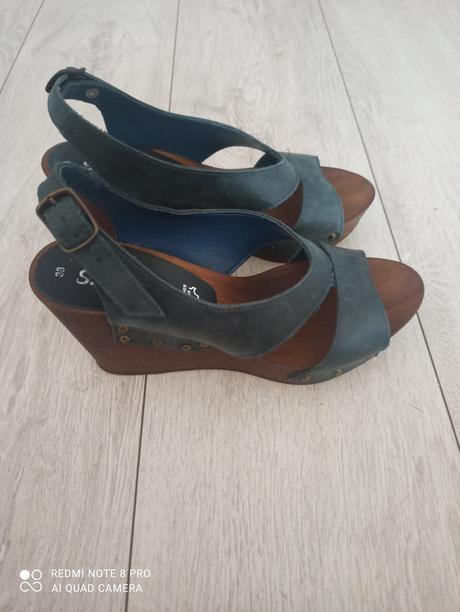 Kožené sandalky, s.oliver,38