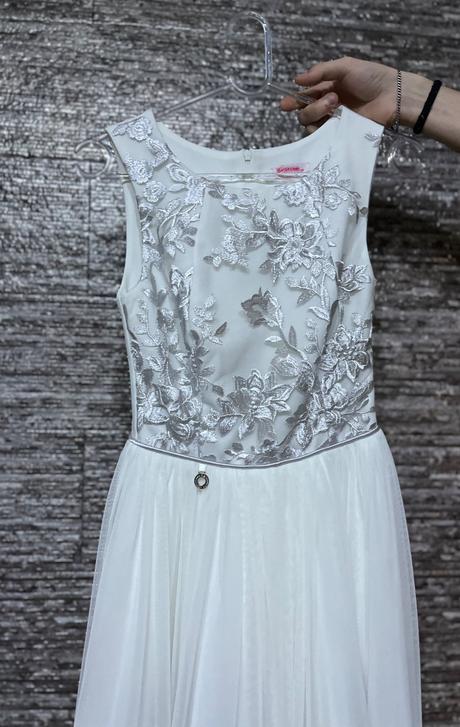 Biele spoločenské šaty, xs
