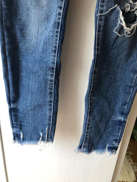 Obtiahnuté modré džínsy/ obtiahnuté rifle, f&f,xs