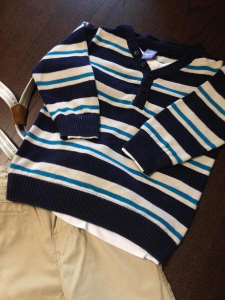 Pásikavý modro-zelený svetrík, dopodopo,74