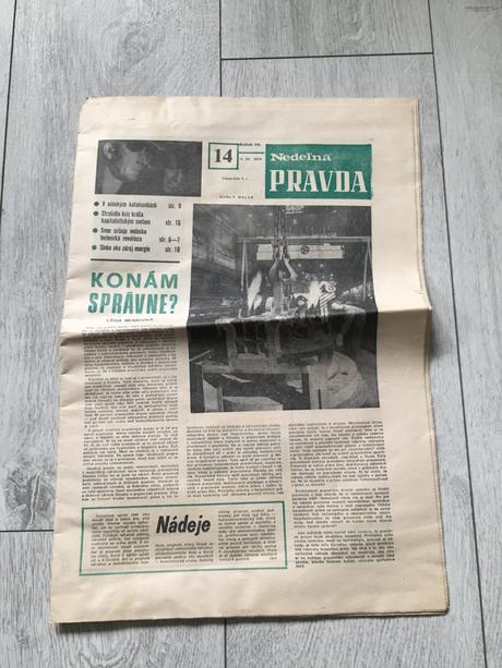 Stare noviny nedelna pravda 14, 5.4. 1974, 