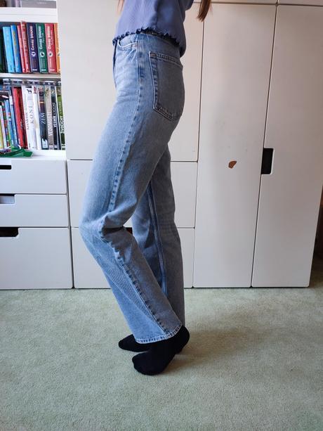 Rifle wide leg high waist, h&m,32