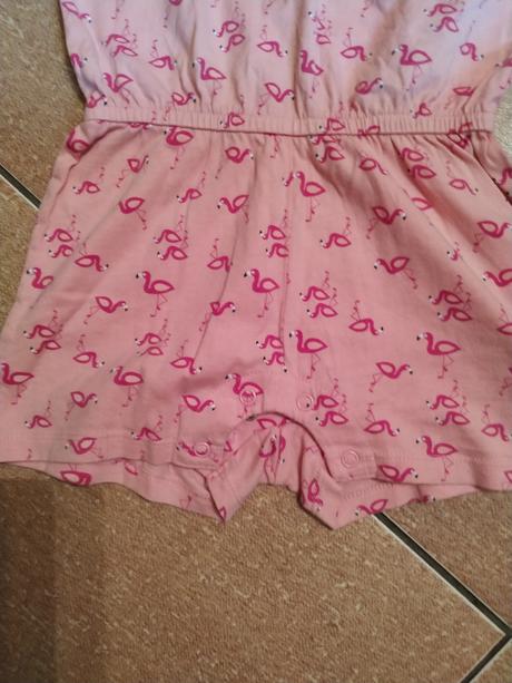 Praktický letný overal s plameniakmi,veľ.86/92, lupilu,86